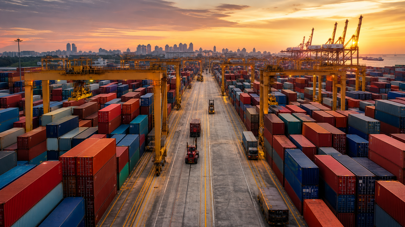 AI generated Container Transportation visual